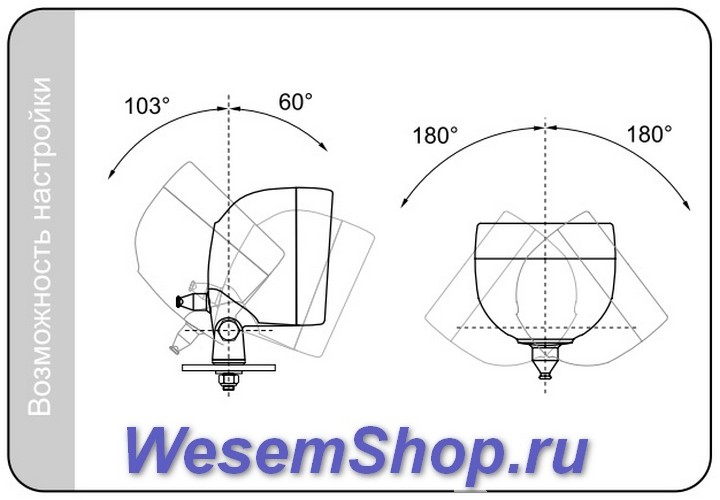Фара рабочего света Wesem 5LKr 465.00 FF квадратная с прозрачным стеклом  www.WesemShop.ru